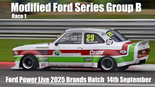 Modified Ford Series Group B Race 1- Ford Power Live Brands Hatch  14th September 2025