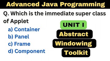 Advanced Java Programming MCQ|Java programming mcq questions and anwers