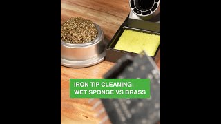 Wet vs Brass Sponge Tip Cleaning - Collin’s Lab Notes #adafruit #collinslabnotes