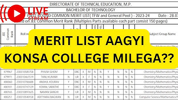 Merit List OUT!!!!!! AB KONSA COLLEGE MILEGA?? | LIVE
