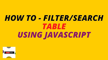 How to create a filter table with JavaScript
