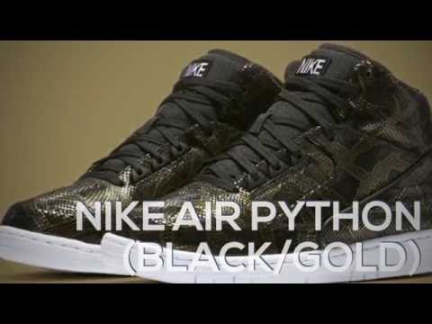 nike air python black gold