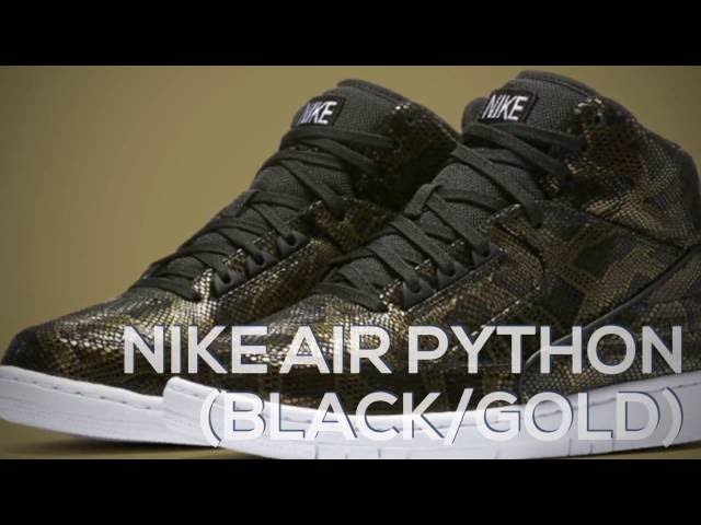 nike air python black gold