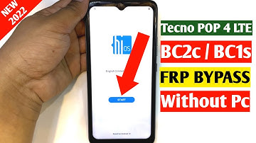 Tecno Pop 4 LTE FRP Bypass 2022 Without Pc / Tecno BC2c/BC1s FRP Google account Remove Without PC