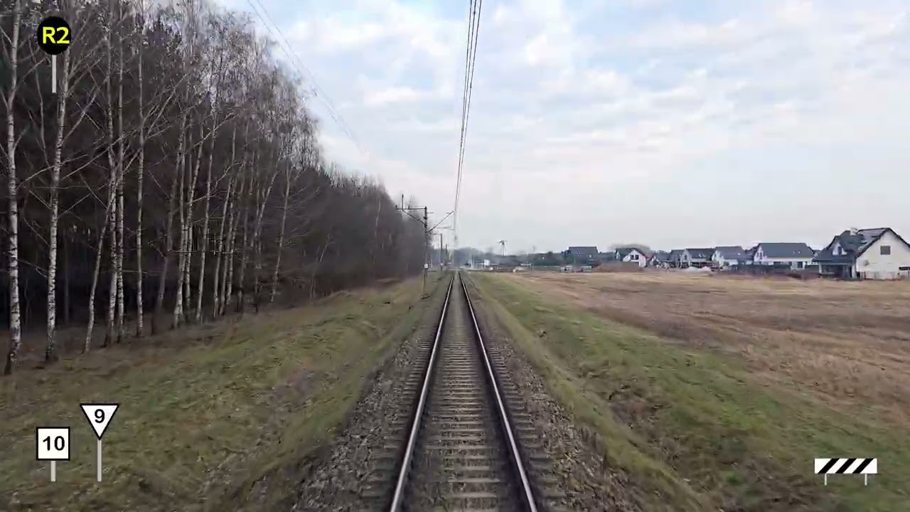 Chrząstawa Mała-CabView, przejazd kolejowo-drogowy-widoczność na przejeździe, szybkość pociągu