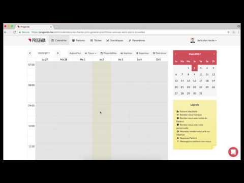 Personnaliser mon agenda - video from Progenda