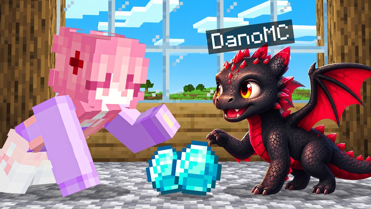 Me CONVERTÍ en Un BEBÉ DRAGÓN AMISTOSO Para Ayudar a Mi Amigo en Minecraft