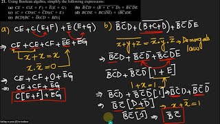 Boolean Algebra for Expression Simplification: Solution (Chap 4) of Digital Fundamentals by T. Floyd