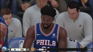 NBA 2K25 Gameplay: Philadelphia 76ers vs Los Angeles Lakers - (Xbox Series X) [4K60FPS]
