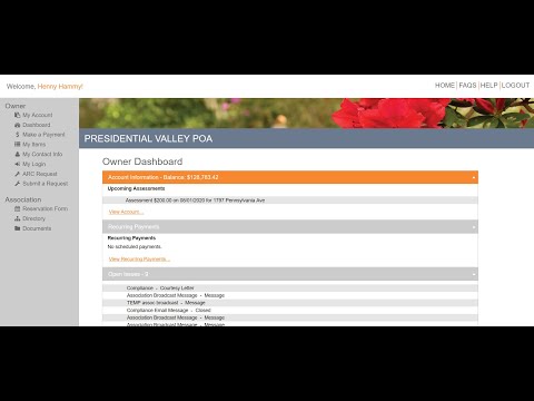 Owner's Portal Overview