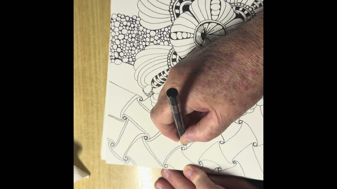 New Zentangle drawing pt2 please subscribe 