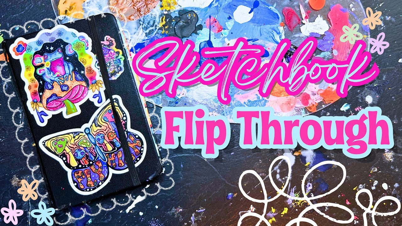 Sketchbook Flip Through | no talking - YouTube