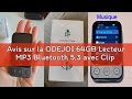 Avis sur la ODEJOI 64GB Lecteur MP3 Bluetooth 5.3 avec Clip &amp; Haut-Parleur, Lecteur de Musique Sport