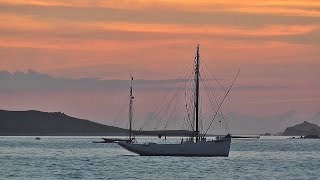 Isle of Scilly Sunset : Beautiful Red Sky Over Tresco and Bryher