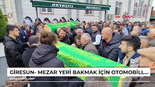 Giresun- Mezar Yeri Bakmak Için Otomobille Yola Çıkan Dayı Ile Yeğenin Öldüğü Kaza Kamerada