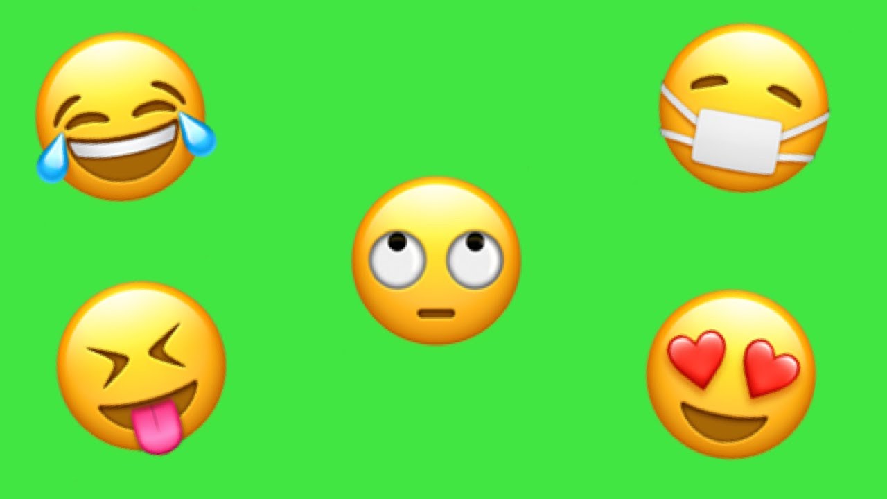 Tổng hợp Emoji background green screen đầy đủ các biểu tượng dễ thương ...