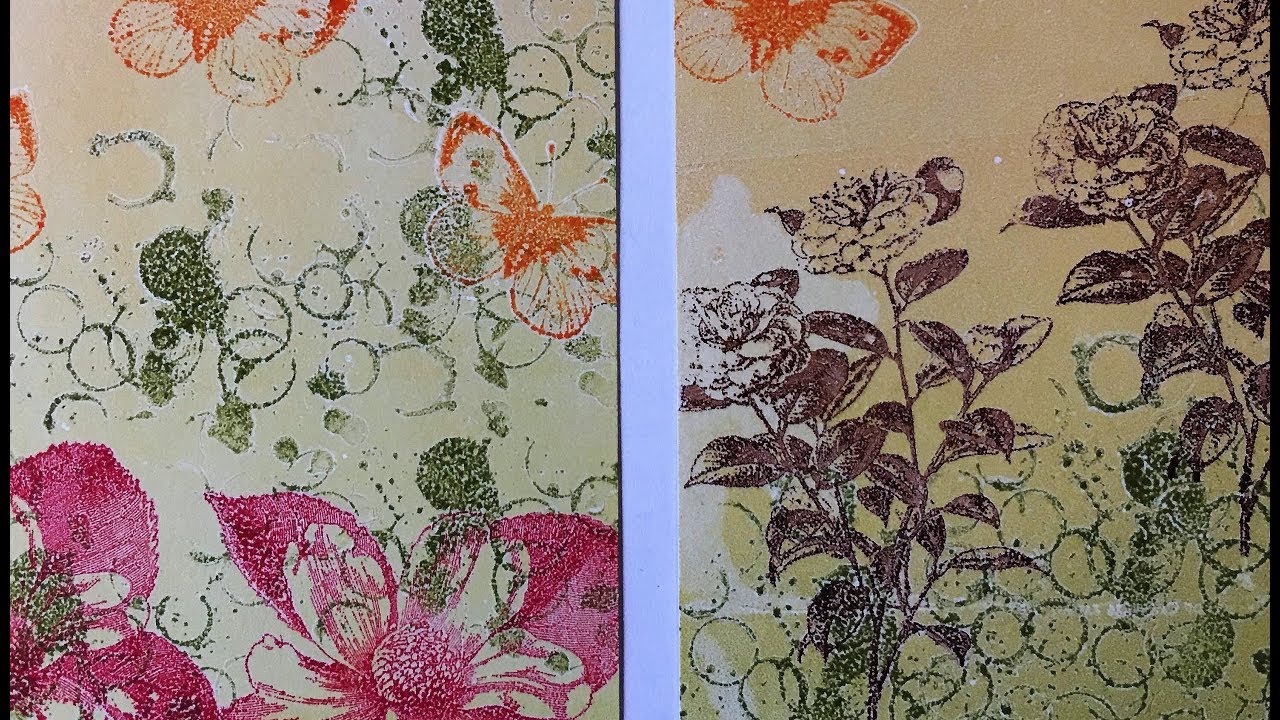 Distress oxides on the Gelli plate - process video