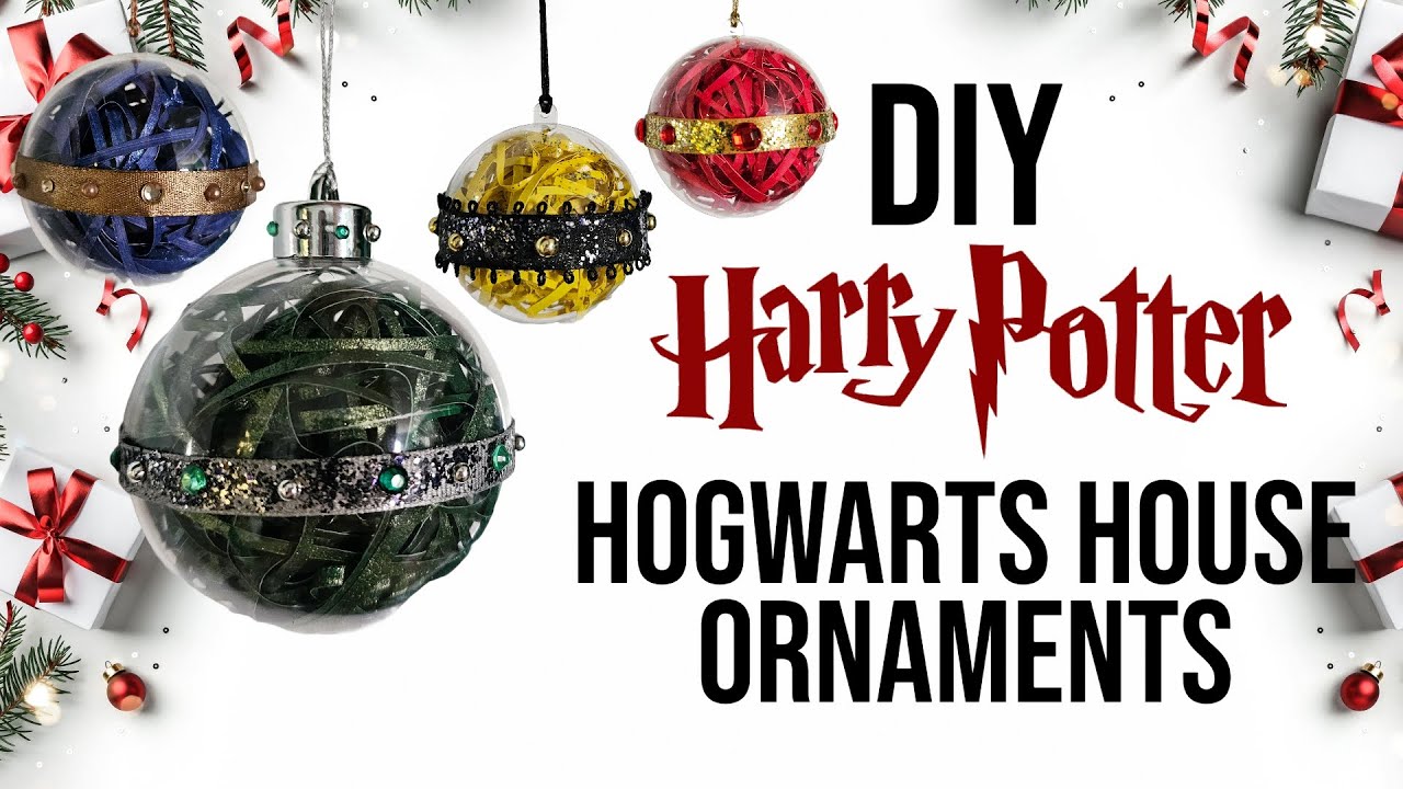 EASY DIY Harry Potter Hogwarts House Christmas Ornaments! 