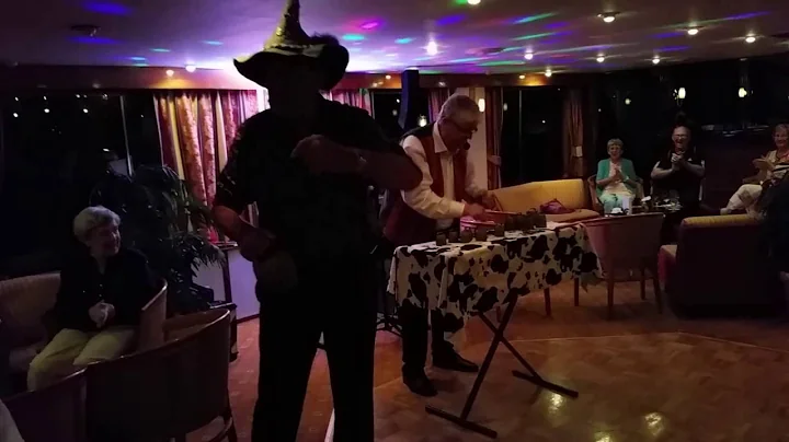 Ken Bradley on the MV Virginia on the Rhine. Augus...