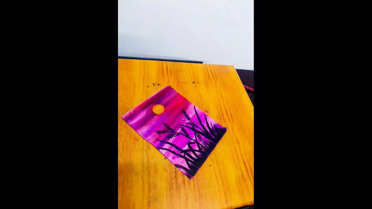 colorful sky painting # small painting 