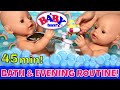 💦Baby Born Bath Time & Evening Routine! 💖45 MINUTES Of Baby Born Doll Fun! ⭐️