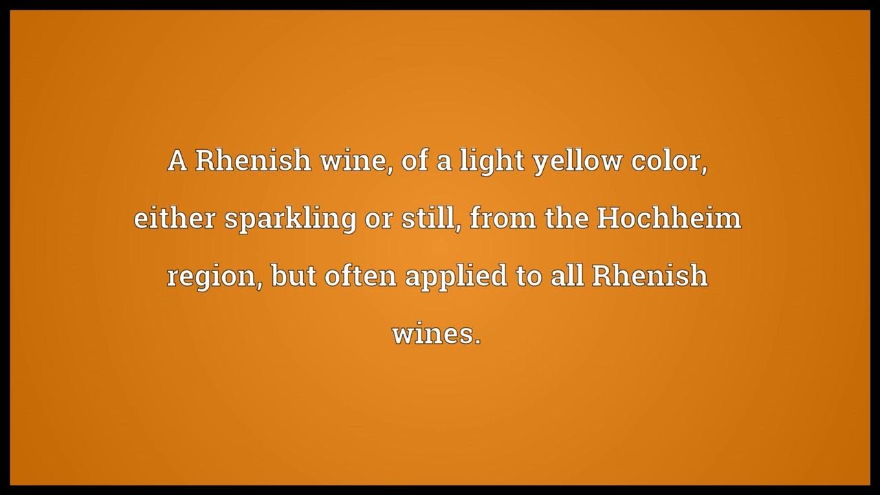 Hock Meaning YouTube