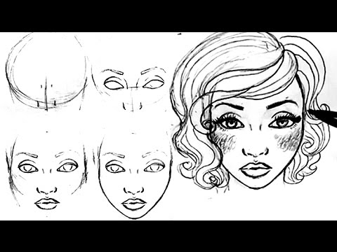 How I Draw A Face (without a reference photo) - YouTube