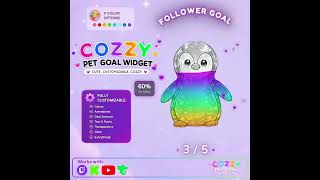 Universal cozy goal widget for Twitch, You tube, Kick and Trovo streamers.