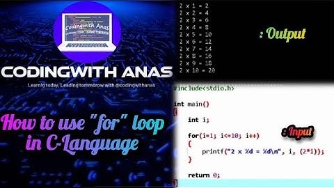 How to use "for" loop in C-Language? || @codingwithanas || #howto #use