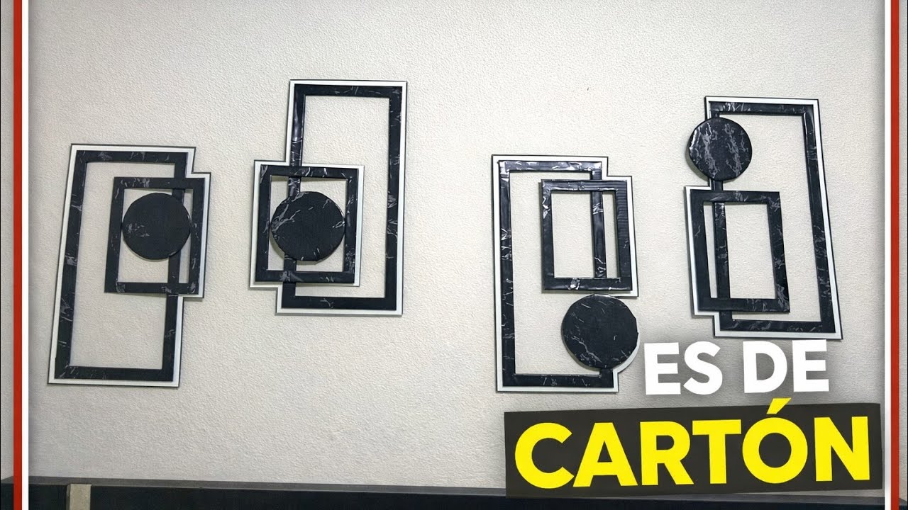 Decoración moderna de pared con cartón reciclado ♻️