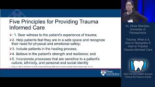 2023 PA Oral Health Summit -"How to Practice Trauma-Informed Care" with Dr. Olivia Sheridan