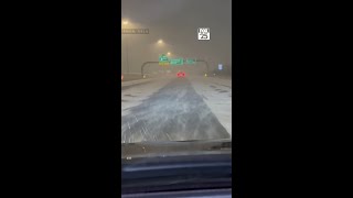 I-35 road conditions during winter storm