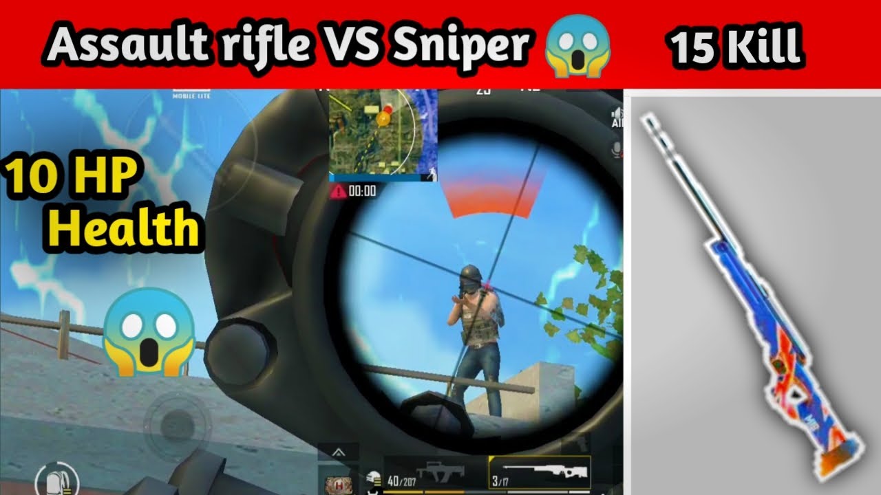 😤 Bal bal bcha aj to mai Assault rifle vs sinper ,Awm is op gun pubg ...