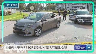 St. Pete police officer hurt in crash, officials say