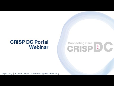 CRISP DC Portal Webinar