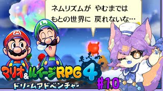 【マリオ＆ルイージRPG4 ドリームアドベンチャー #10 】夢でも山登りすることになったんだが？【デュランタ・レーネ/Vtuber】