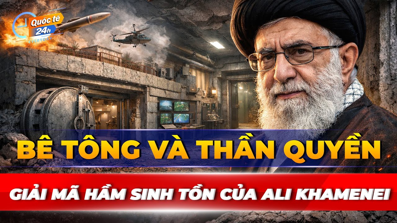 Căn hầm 300 m của Khamenei: Vì sao bom xuyên phá Mỹ cũng không chạm tới?| Quốc tế 24h