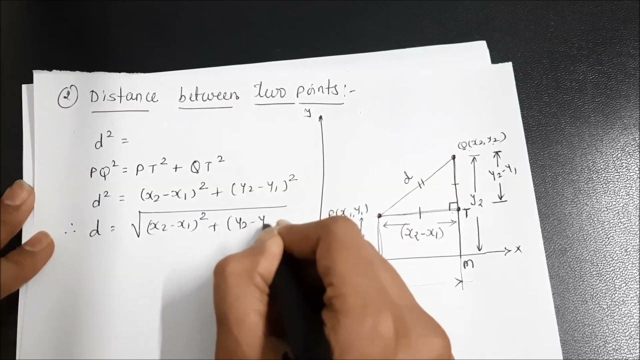 Coordinate Geometry | Distance between two points on a plane | Distance formula no 2 | Equation