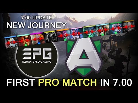 First pro match in Dota 7.00 — Alliance vs Elements