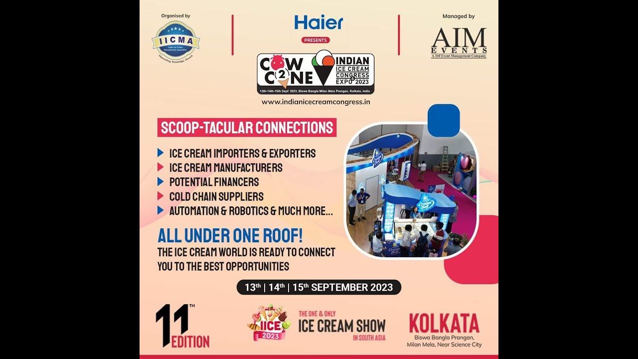 11th Edition Indian Ice Cream Congress Expo 2023 Kolkata Ice