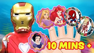 Princess and Super Heroes Finger Family + Baby Shark Baby Dino | Nursery Rhymes | DoReMi Kids Songs