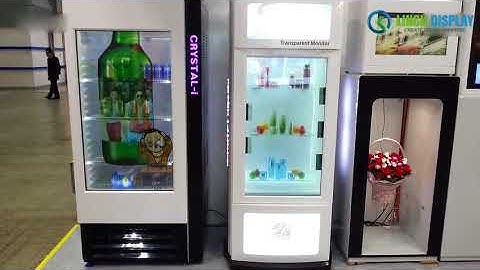 Linch Display Transparent LCD Freezer with Multi Media Player