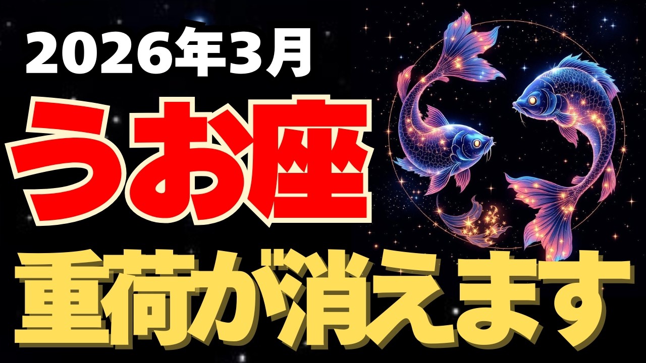 【魚座♓2026年3月】全て報われる✨人生激変の1ヶ月【12星座】