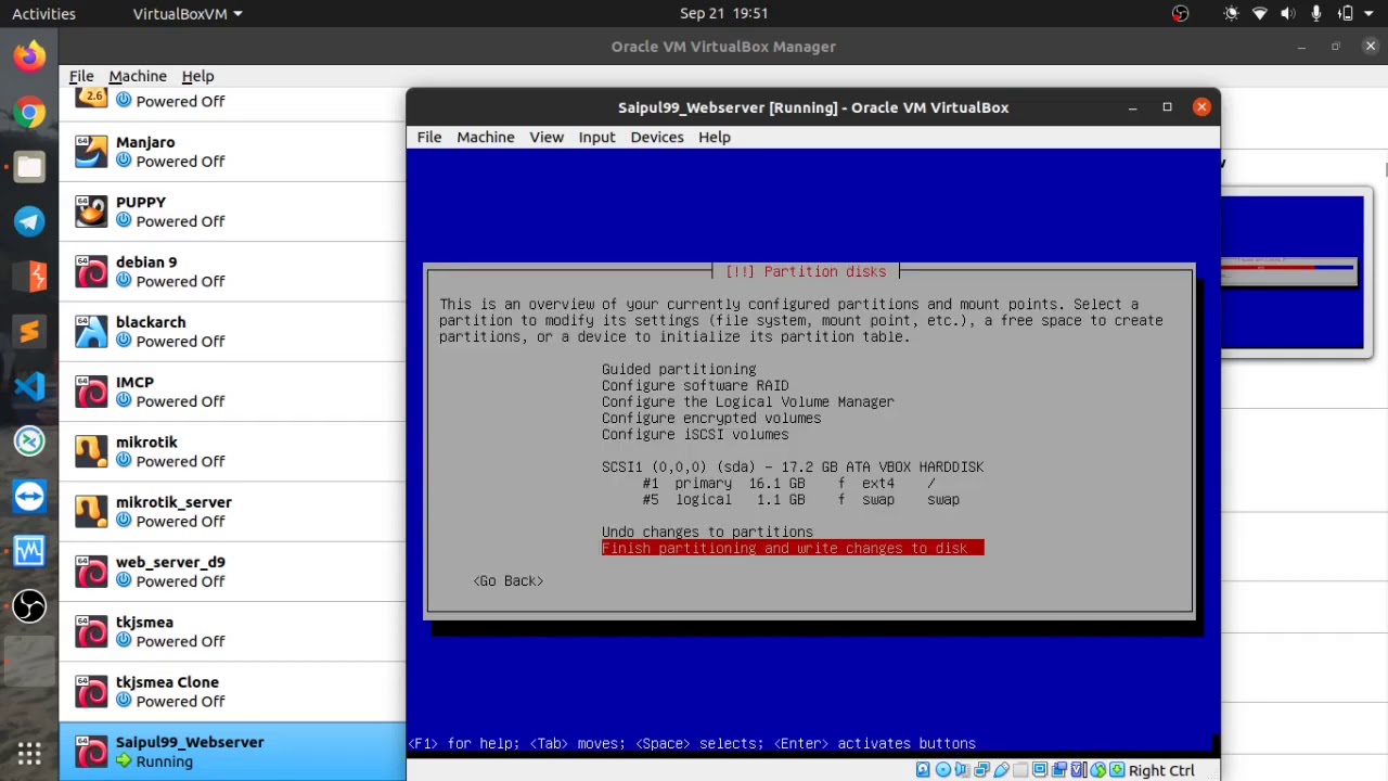 21092020 | Tutorial install Debian 9 Server di Virtualbox V.6.2 - YouTube