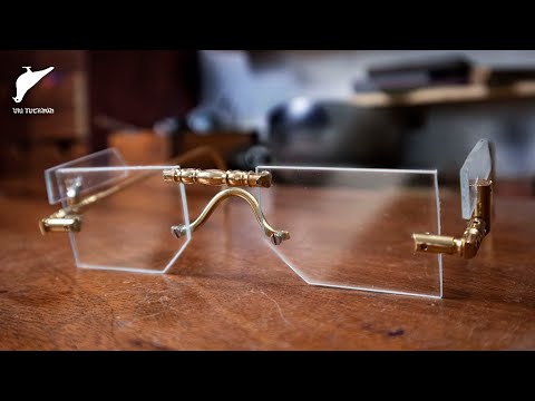 Making safety glasses with a brass frame