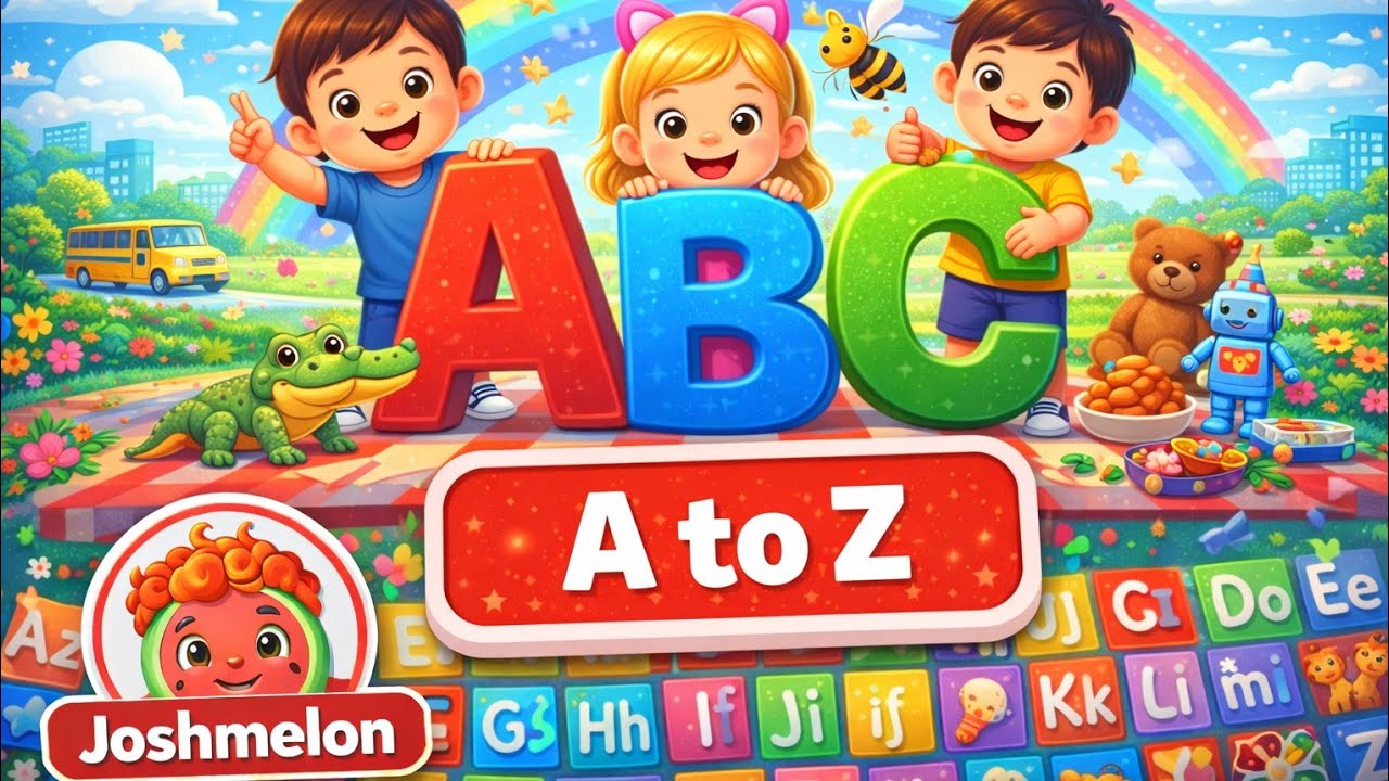 ABC Alphabet Song for Kids | Learn Letters A to Z | Joshmelon - YouTube