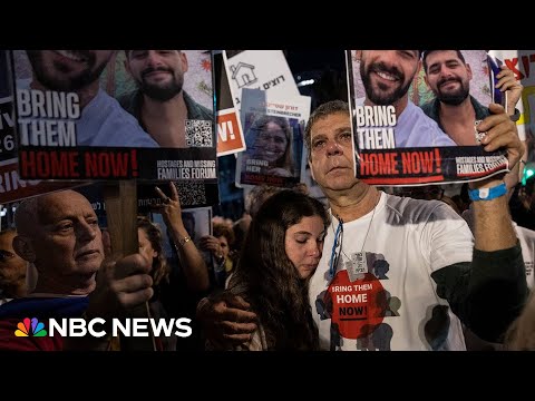 Thousands rally in tel aviv for remaining hostages to be released