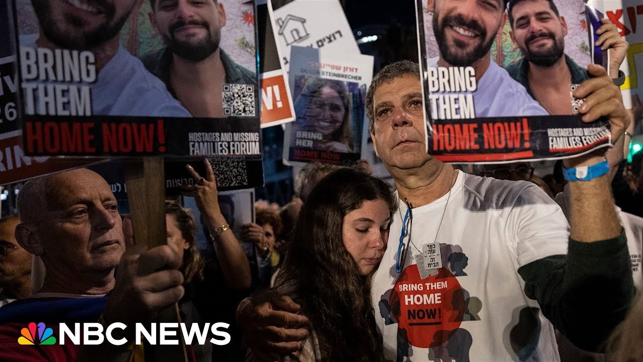 Thousands rally in Tel Aviv for remaining hostages to be released