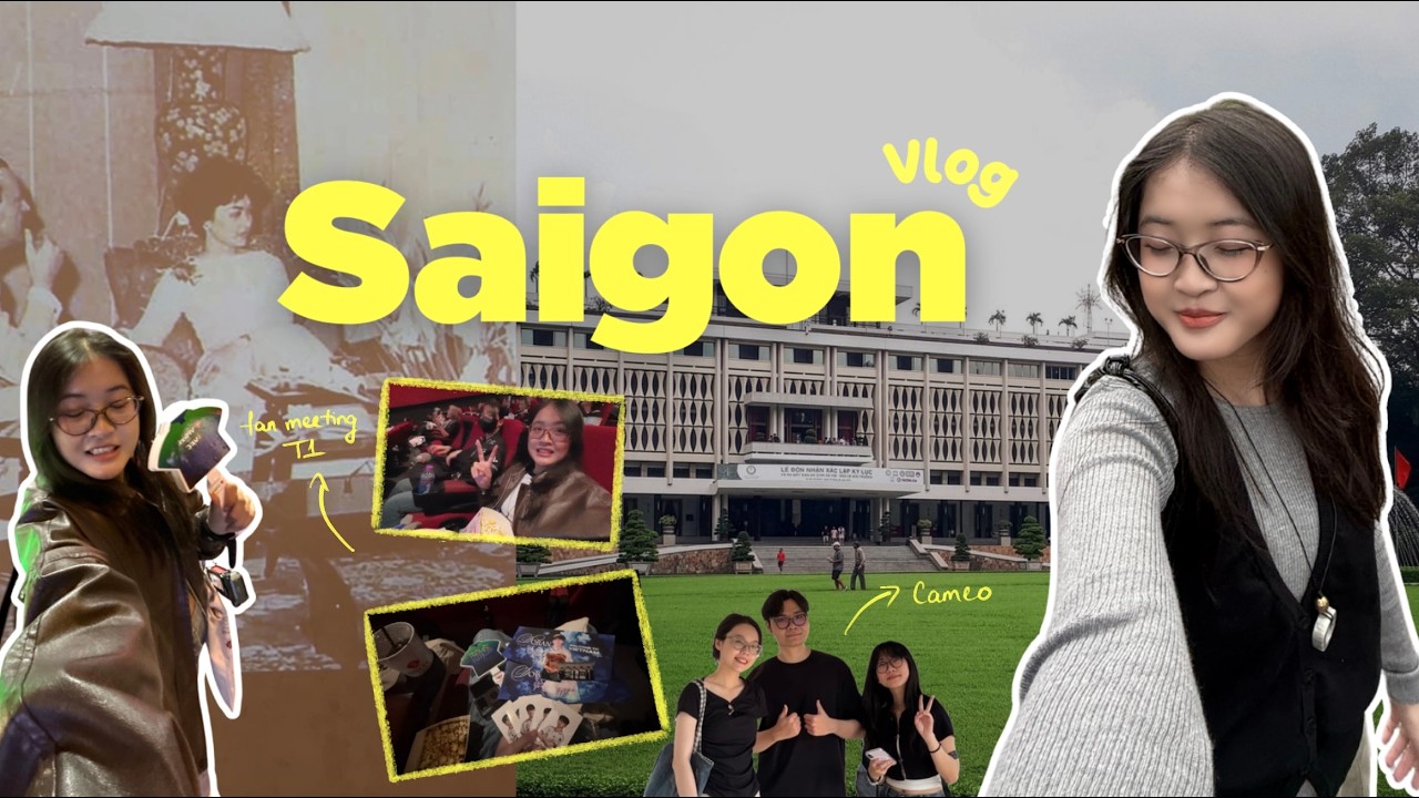 saigon vlog| lần thứ 5 dạo DINH ĐỘC LẬP 🇻🇳 & lần đầu đi Viewing Party Fanmeeting T1 🎧ྀི♪⋆.✮