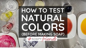 How to test natural soap colors: botanical color lye testing including butterfly pea flower.
